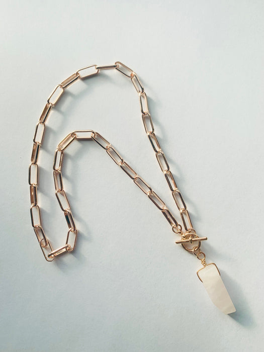 Whole Heart Necklace - Paper Clip Chain