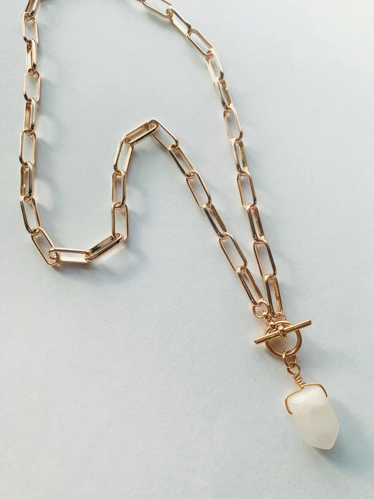 Love Beam Necklace - Paper Clip Chain